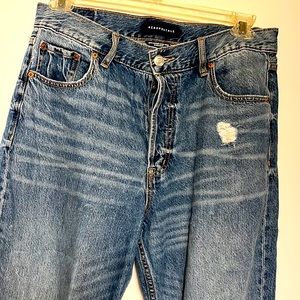 Aeropostale Super High Rise Straight ripped jeans